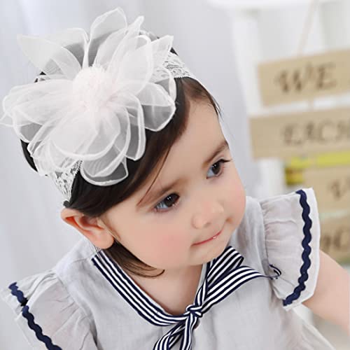 Diademas de Bebe Niñas,3 Piezas Bebé Diadema Pelo Cintas Diademas Florales Niñas Banda Para Cabeza Accesorio para Bebé, Niña, Niño Pequeño, Niños Como Fiesta, Accesorios de Fotografía(Rosa)