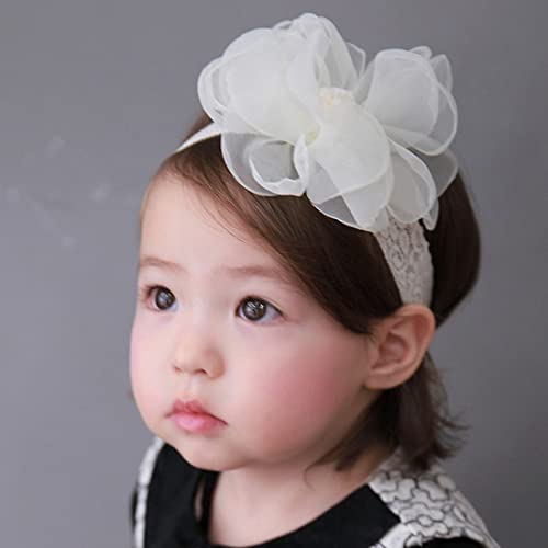 Diademas de Bebe Niñas,3 Piezas Bebé Diadema Pelo Cintas Diademas Florales Niñas Banda Para Cabeza Accesorio para Bebé, Niña, Niño Pequeño, Niños Como Fiesta, Accesorios de Fotografía(Rosa)