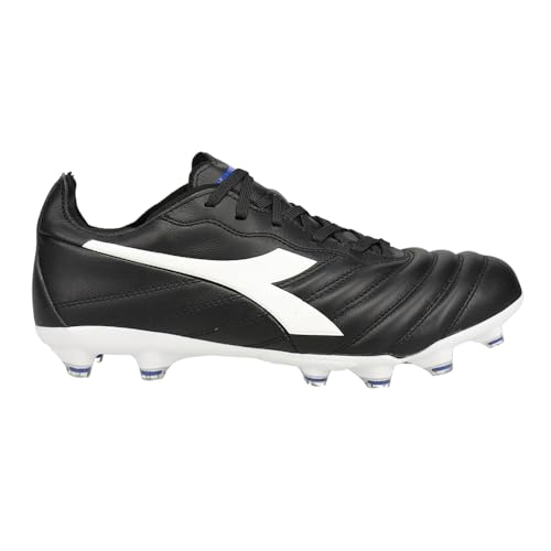 Diadora Brasil Elite 2 LT LP12 - Zapato de fútbol para suelo firme, ultra suave, resistente al agua, parte superior de piel de becerro de grano completo, forro de tela no elástica, forro de talón de