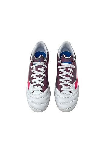 Diadora Brasil Elite Veloce Gr LPU, Zapatillas de fútbol Hombre, Wht Pink Fluo Blue Fluo, 42.5 EU