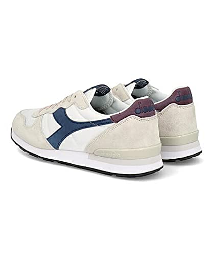 Diadora Camaro, Zapatillas Bajas Unisex Adulto, Blanco Blue Estate White, 45.5 EU