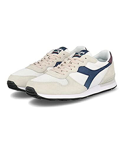 Diadora Camaro, Zapatillas Bajas Unisex Adulto, Blanco Blue Estate White, 45.5 EU