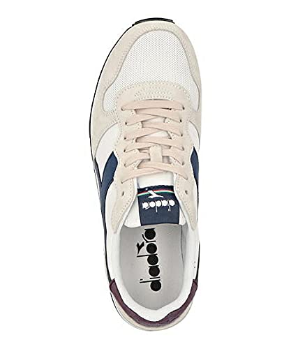 Diadora Camaro, Zapatillas Bajas Unisex Adulto, Blanco Blue Estate White, 45.5 EU