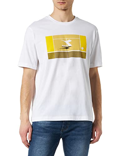 Diadora Camiseta SS Match Point, Optical White, L Hombres