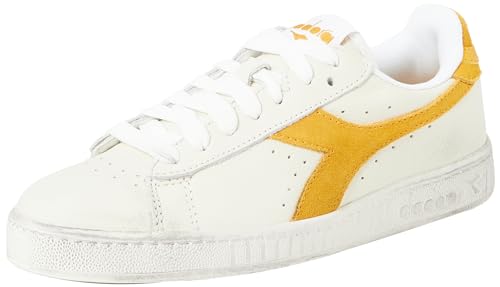 Diadora Game L Low Waxed Suede Pop, Zapatillas de Gimnasio Unisex Adulto, Caléndula Blanca, 43 EU