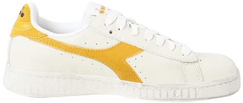 Diadora Game L Low Waxed Suede Pop, Zapatillas de Gimnasio Unisex Adulto, Caléndula Blanca, 43 EU