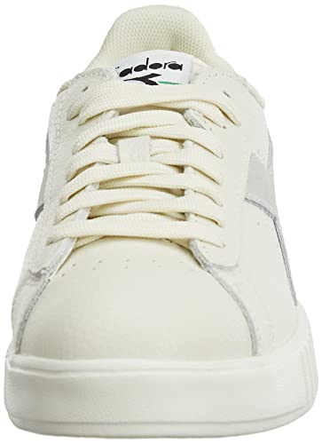 Diadora Game Step Premium Tumbled Leather, Zapatillas Deportivas Mujer, Blanco/Oro, 40 EU