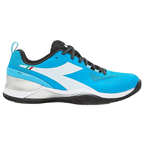 Diadora Hombres Blushield Torneo Clay Zapatillas De Tenis Zapatilla Tierra Batida Azul Claro - Blanco 43