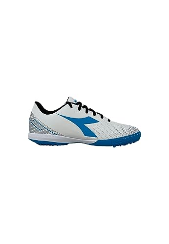 Diadora Pichichi 6 Tfr, Zapatillas de fútbol Hombre, White Blue Fluo Silver DD, 42 EU