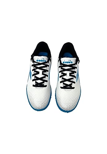 Diadora Pichichi 6 Tfr, Zapatillas de fútbol Hombre, White Blue Fluo Silver DD, 42 EU