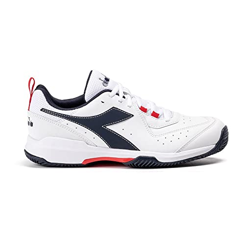 Diadora S.Challenge 5 SL Clay, Zapatos de Tenis Unisex Adulto, White Blue Corsair, 39 EU