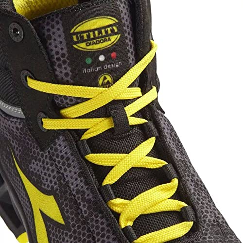 DIADORA Shark Stable Impact Mid S3 SRC ESD, Botas Unisex Adulto, Black/Gray, 42 EU