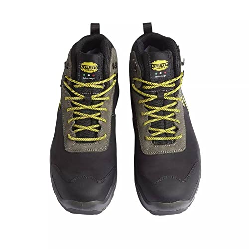 Diadora Sport Diatex Mid S3 Wr Ci Src, Botas Hombre, Nero Grigio Acciaio, 42 EU