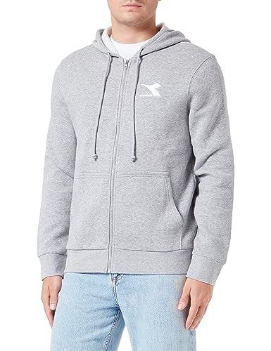 Diadora Sudadera FZ Core Hoodie, Melange DE High Rise, XX-Large Hombres