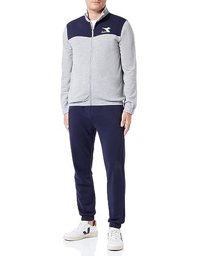 Diadora Tracksuit FZ Core, High Rise Melange/Azul CLÁSICO, S Hombres