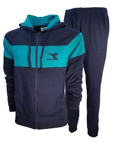 Diadora TRACKSUIT HD FZ CORE TUTO HOMBRE SUDADERA ALGODÓN PRIMAVERA COMPLET 102.179371, turquesa, L