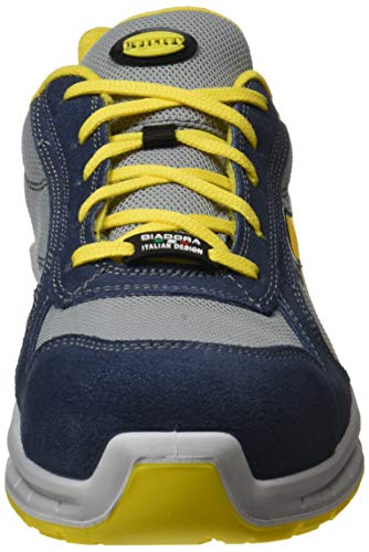 DIADORA Utility Calzado de Trabajo bajo Run Net AIRBOX Low S1P SRC para Hombre y Mujer (EU 43), c8753 Cosmos Blue gr Moon Rock