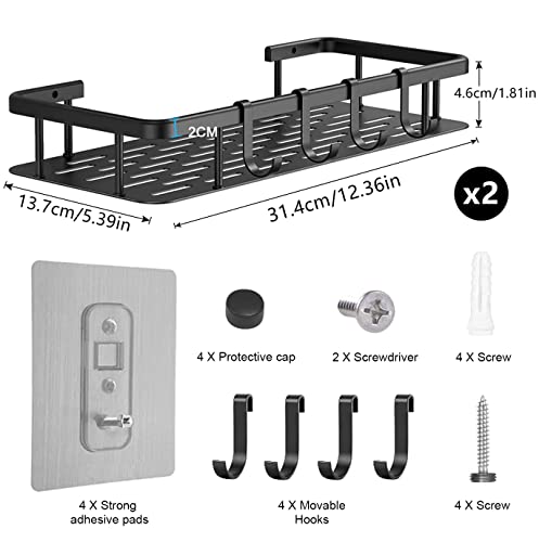 DIDUDE Estanteria Ducha,2 Piezas Sin Taladro,Organizador Autoadhesivo,Montaje de Pared en lo Estantes para Cocina o Baño