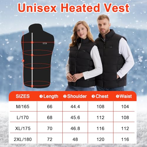 Diealles Shine Chaleco Calefactable Mujer Hombre, Carga USB Chaqueta Calefactable Hombre, Ropa Calefactable con 21 Zonas de Calentamiento y 3 Temperaturas Ajustables (Sin Power Bank) - XL