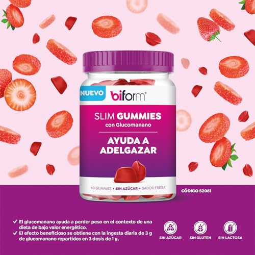 Dielisa Biform Slim Gummies con Glucomanano. Ayuda a Adelgazar. 40 gummies