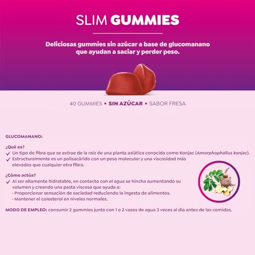 Dielisa Biform Slim Gummies con Glucomanano. Ayuda a Adelgazar. 40 gummies