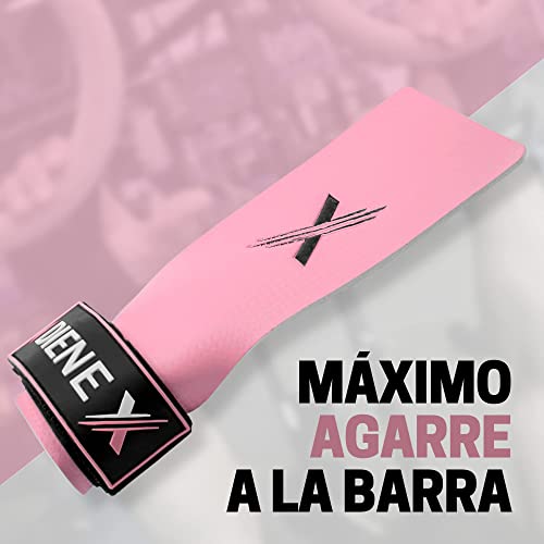 Dienex Calleras para Cross Training Mujer y Hombre Sin Magnesio y Sin Agujeros de Fibra de Carbono, Muñequeras Incluidas, Hand Grips para Barra Dominadas, Pullups, Anillas, A+ (L/XL)