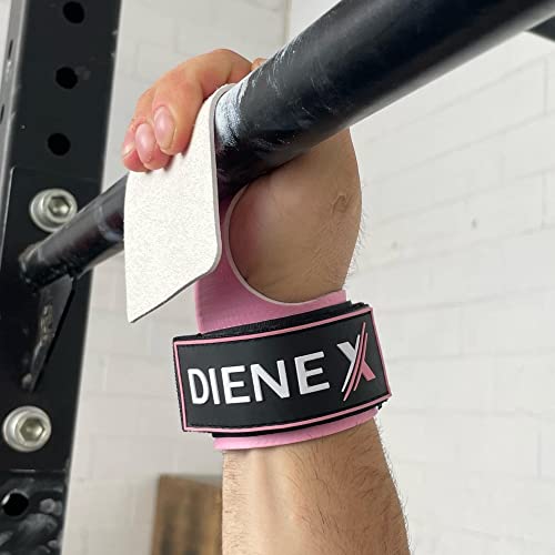 Dienex Calleras para Cross Training Mujer y Hombre Sin Magnesio y Sin Agujeros de Fibra de Carbono, Muñequeras Incluidas, Hand Grips para Barra Dominadas, Pullups, Anillas, A+ (L/XL)