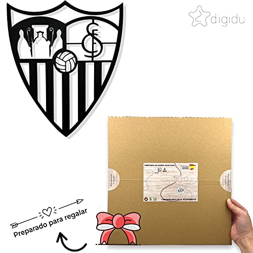 DIGIDU | Cuadro Escudo Futbol Sevilla, Decoración Hogar, Decoración Habitación, Decoración Salón Moderno, Futbol, Regalo Futbol, Regalo Entrenador, Regalo Original (Sevilla)