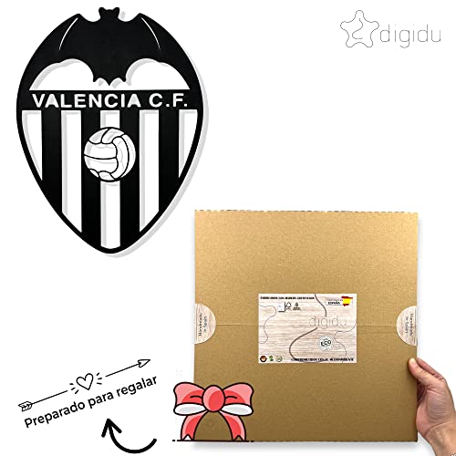 DIGIDU | Cuadro Escudo Futbol Valencia, Decoración Hogar, Decoración Habitación, Decoración Salón Moderno, Futbol, Regalo Futbol, Regalo Entrenador, Regalo Original (Valencia)