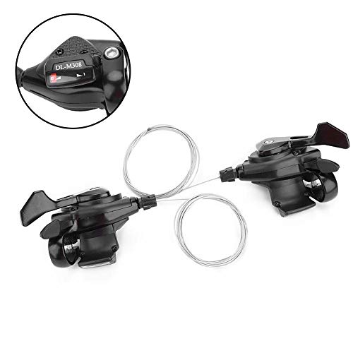 Dilwe Cambios de Velocidad de Bicicleta, 1 Par de Desviador de Cambio de 3x7 / 8/9 de Bicicleta Izquierda Derecha para Shimano(3 * 8 velocidades)