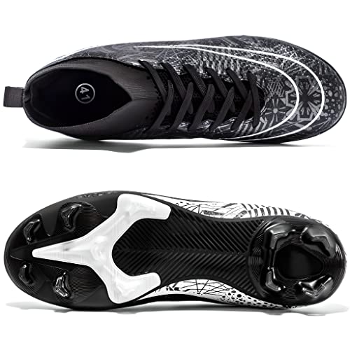 DimaiGlobal Zapatillas de Fútbol Hombre Spike Aire Libre Profesionales Atletismo Entrenamiento Calzado de Fútbol Training Botas de Fútbol Tacos de fútbol Zapatos de Deporte 41EU Negro