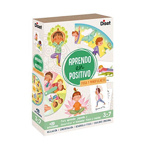 Diset - Aprendo en Positivo Yoga y Mindfulness, Juego Educativo a Partir de 3 años & Aprendo en Positivo Las Emociones, Juego Educativo a Partir de 4 años