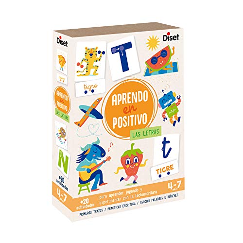 Diset - Aprendo en Positivo Yoga y Mindfulness, Juego Educativo a Partir de 3 años & Aprendo en Positivo Las Letras, Juego Educativo a Partir de 4 años