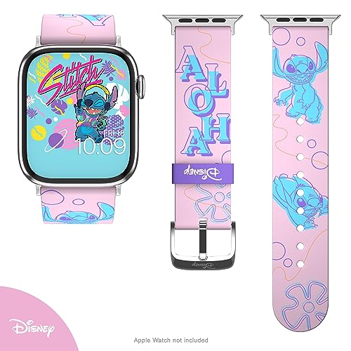 Disney - Correa para Apple Watch - Lilo & Stitch (Aloha) - Correa de reloj inteligente con licencia oficial, compatible con todos los tamaños y series de Apple Watch (no incluidos)