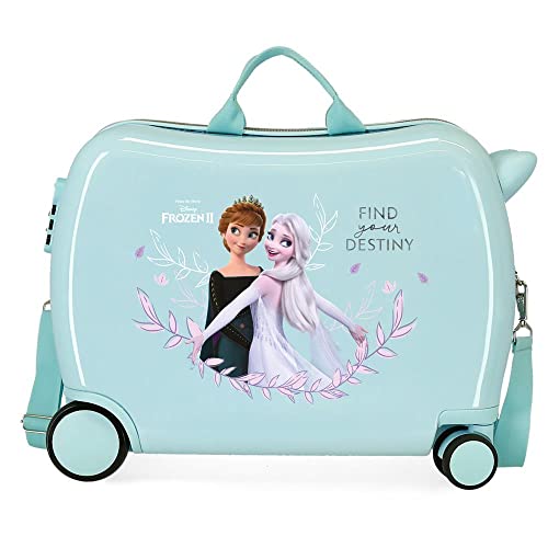 Disney Frozen Memories Maleta infantil Azul 50x39x20 cms Rígida ABS Cierre de combinación lateral 34L 1,8 kgs 4 Ruedas