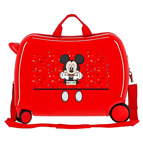 Disney It´s a Mickey thing Maleta Infantil Rojo 50x38x20 cms Rígida ABS Cierre de combinación lateral 34L 1,8 kgs 4 Ruedas Equipaje de Mano