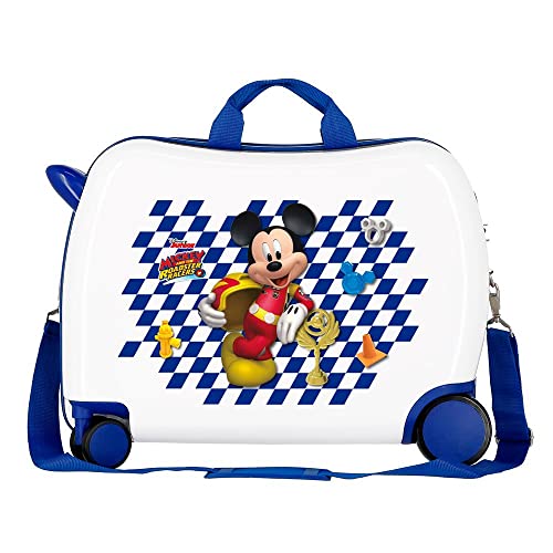 Disney Mickey Good Mood, Maleta Infantil Niños, Blanco (White), 50 X 38 X 20 Cm