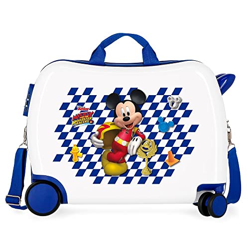 Disney Mickey Good Mood, Maleta Infantil Niños, Blanco (White), 50 X 38 X 20 Cm