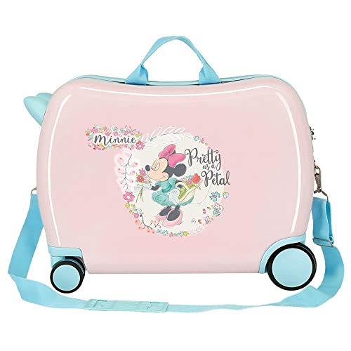 Disney Minnie Florals Maleta Infantil Rosa 50x38x20 cms Rígida ABS Cierre de combinación lateral 34L 1,8 kgs 4 Ruedas Equipaje de Mano