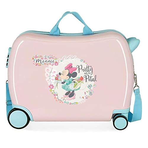 Disney Minnie Florals Maleta Infantil Rosa 50x38x20 cms Rígida ABS Cierre de combinación lateral 34L 1,8 kgs 4 Ruedas Equipaje de Mano