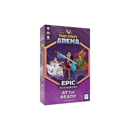 Disney Sorcerer’s Arena: Epic Alliances At The Ready Expansion | Featuring Robin Hood, Mrs. Potts, and Mulan | Officially Licensed Disney Strategy & Family Board Game | Ages 13+