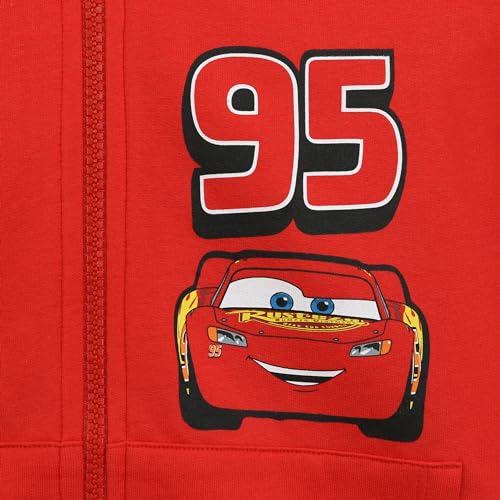 Disney Sudadera Cars Niños | Ropa Rayo Mcqueen | Sudadera Niños | Rojo | 4-5 Años