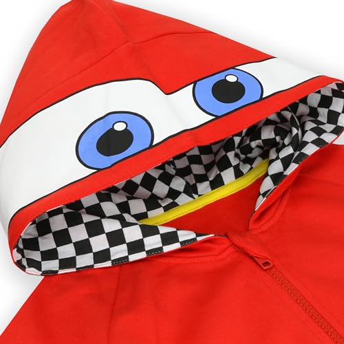 Disney Sudadera Cars Niños | Ropa Rayo Mcqueen | Sudadera Niños | Rojo | 4-5 Años