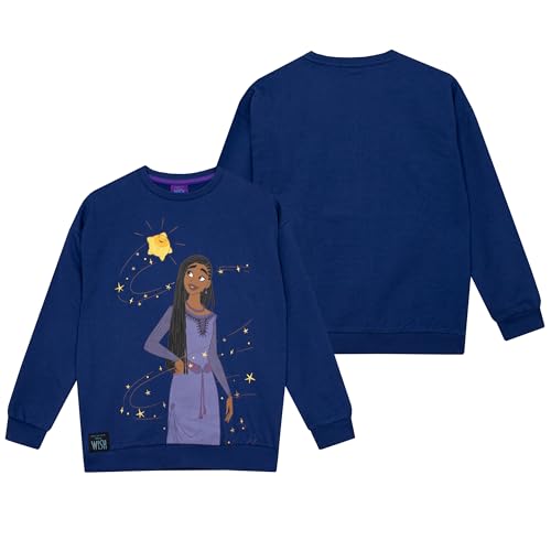 Disney Sudadera Wish | Wish Sudaderas Niña | Sudaderas para Niñas | Azul 7-8 años