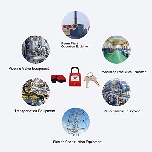 Dispositivos de bloqueo para disyuntores multipolares universales y con abrazadera, juego de bloqueo para disyuntores universal Seguro Compacto Instalación simple Dispositivo de bloqueo