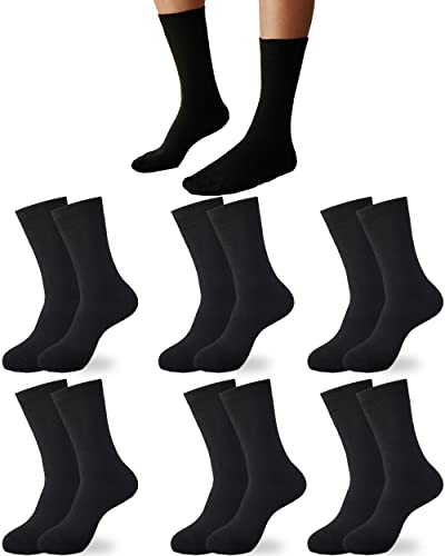 DIVABONNA 6 Pares Calcetines Térmicos Hombre - Calcetines Térmicos Mujer - Calcetines Invierno Hombre - Calcetines Invierno Mujer - Calcetines Trabajo - Calcetines Polares (40-46, Negro)