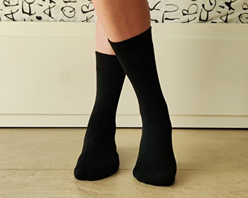 DIVABONNA 6 Pares Calcetines Térmicos Hombre - Calcetines Térmicos Mujer - Calcetines Invierno Hombre - Calcetines Invierno Mujer - Calcetines Trabajo - Calcetines Polares (40-46, Negro)