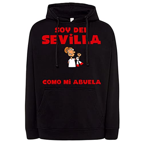 Diver Bebé Sudadera Soy del Sevilla como mi Abuela ilustrado por Jorge Crespo Cano - Negro, XL