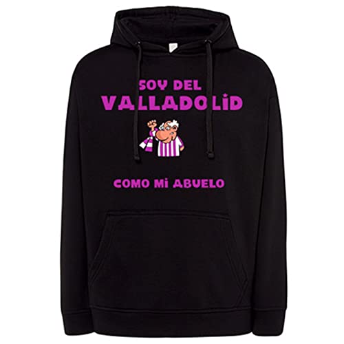 Diver Bebé Sudadera Soy del Valladolid como mi Abuelo ilustrado por Jorge Crespo Cano - Negro, M