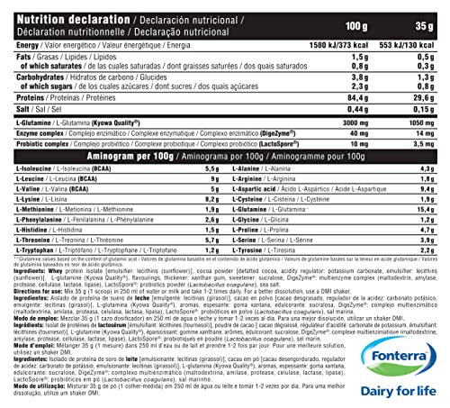 DMI Proteína ISOLATE PRO ZERO - Proteína para Recuperación y Desarrollo Muscular - 100% Aislado de proteína de suero con DigeZyme® y LactoSpore® - Sin Azúcares Añadidos